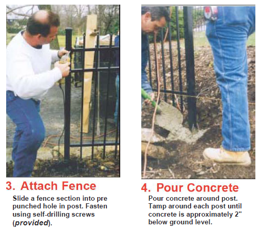 how to install aluminum fence